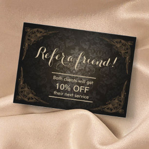 Empfehlungskarte Vintager Gerahmter Damask Chubb