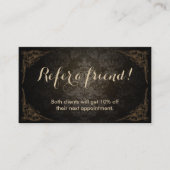 Empfehlungskarte | Vintager Gerahmter Damask Schön (Vorderseite)