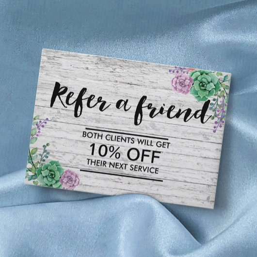 Empfehlungskarte | Vintages rustikales Holz