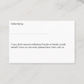 Empfehlungskarten für Dentist-Terminals Visitenkarte (Rückseite)