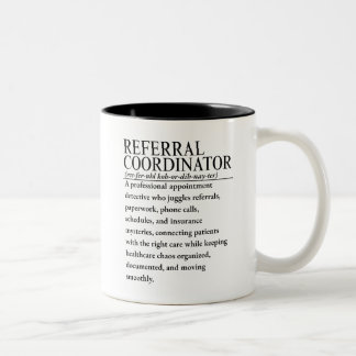 Empfehlungskoordinator Zweifarbige Tasse