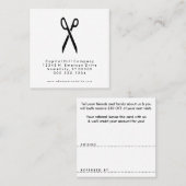 Empfehlungssalon scissors Quadrat Empfehlungskarte (Vorne/Hinten)