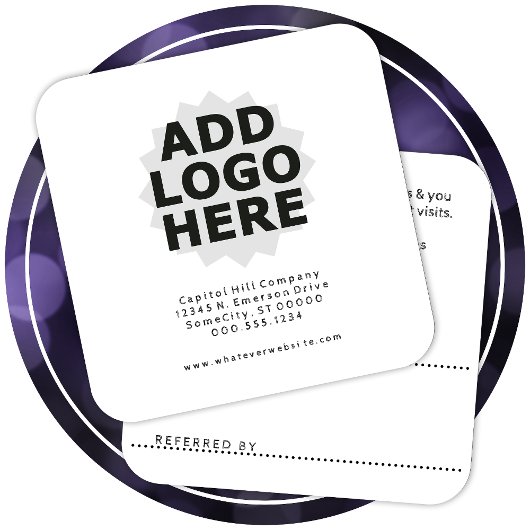 Empfehlungsschreiben danke quadratisch empfehlungskarte