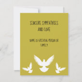 Empfindlich für Speicherkarte mit Beileid (Rückseite)