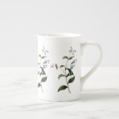 Empfindliche blaue Wildblumen-botanische Porzellantasse (Rechts)