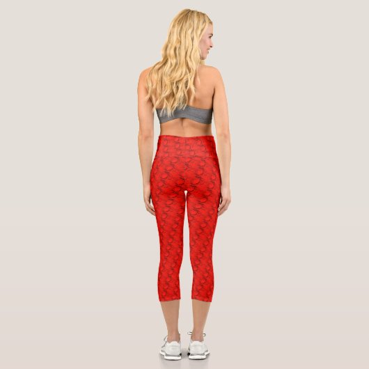 Empfindliche Herzen Capri Leggings (Rückseite)