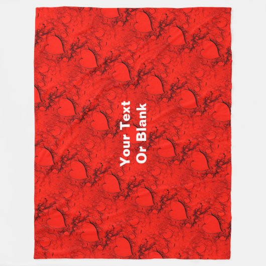 Empfindliche Herzen Fleecedecke (Vorderseite)