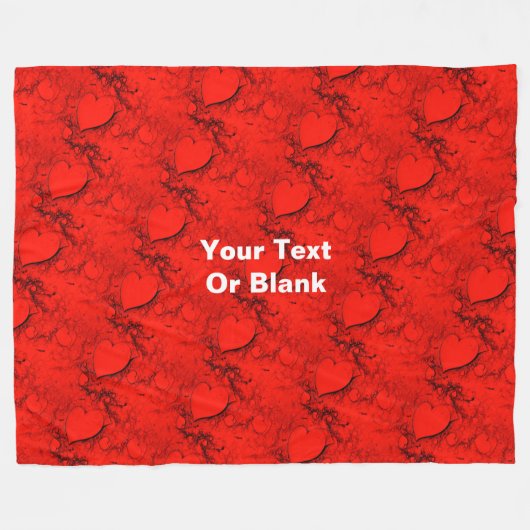 Empfindliche Herzen Fleecedecke (Vorderseite (Horizontal))