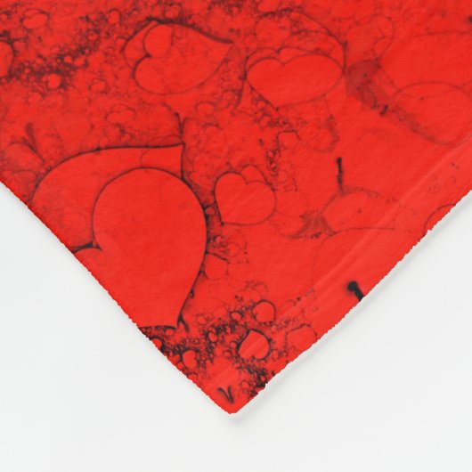 Empfindliche Herzen Fleecedecke (Ecke)
