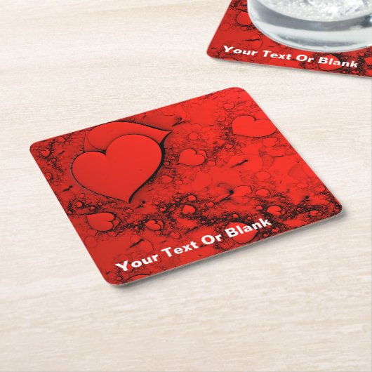 Empfindliche Herzen Rechteckiger Pappuntersetzer (angewinkelt)