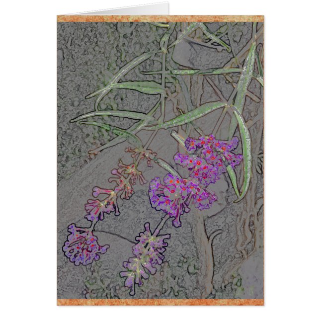 Empfindliche lila Blumen (Vorne)