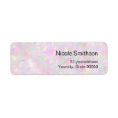 empfindliche lila Opal-Hintergrundetiketten (Vorne)