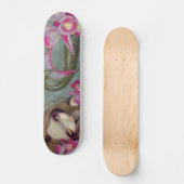 Empfindliche Orchideen-Meerjungfrau Skateboard (Vorderseite)