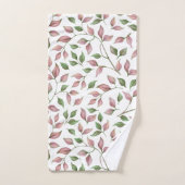 Empfindliche rosa und grüne schleppende Reben Badhandtuch Set (Handtuch)
