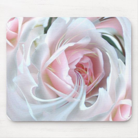Empfindliche Rose im Marmor Mousepad (Vorne)
