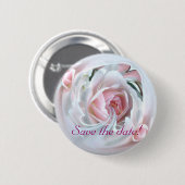 empfindliche Rose in Marmor 2 Button (Vorne & Hinten)