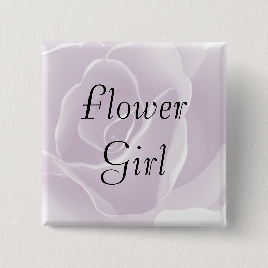 Empfindliche Rosen-frischer Blumen-Mädchen-Knopf Button (Vorderseite)