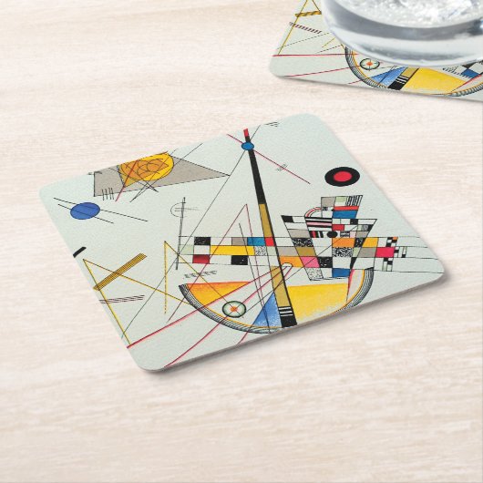 Empfindliche Spannung durch Wassily Kandinsky Rechteckiger Pappuntersetzer (angewinkelt)