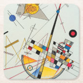 Empfindliche Spannung durch Wassily Kandinsky Rechteckiger Pappuntersetzer (Vorderseite)