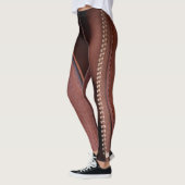 Empfindliche, unzippte Imitate Braunleder Leggings (Links)