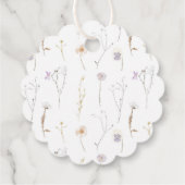 empfindliche Wildblumen Gastgeschenk Hochzeit Tags Geschenkanhänger (Rückseite)
