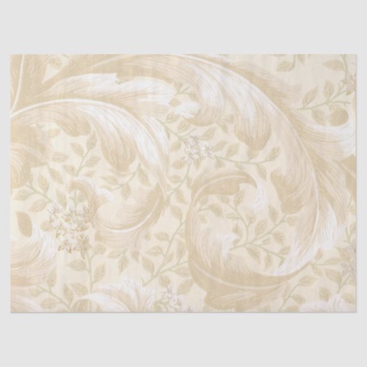 Empfindlicher beige Acanthus verlässt Seidenpapier (Vorderseite)