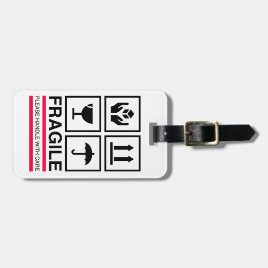 Empfindlicher des Griffs grafischer Gepäckanhänger (Vorderseite horizontal)