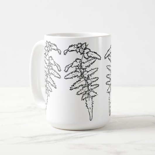 Empfindlicher Farn Kaffeetasse (Vorderseite Links)