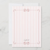 Empfindlicher Rahmen Rosé religiöse Einladung (Rückseite)