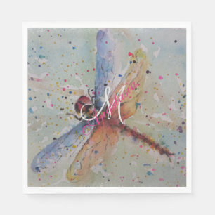EMPFINDLICHES DRACHE-FLIEGEN-MONOGRAMM-PARTY SERVIETTE