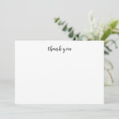 Empfindliches Minimalistisches danken Ihnen zu Dankeskarte (Stehend Vorderseite)