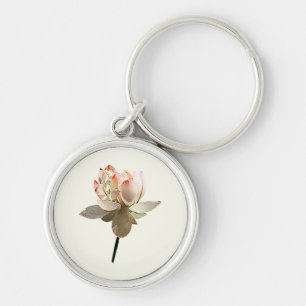 Empfindliches rosa Lotus Schlüsselanhänger