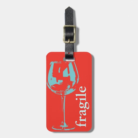 empfindliches Vorsichtzeichen Gepäckanhänger (Vorderseite vertikal)