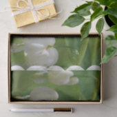 Empfindliches weißes blutendes Herz Seidenpapier (Geschenk)