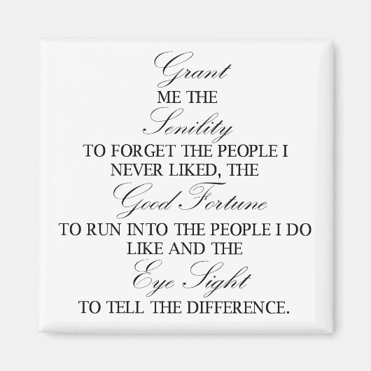 Empfindlichkeitsgebet-Quadratmagnet Magnet (Vorne)