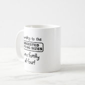 Empfohlen Serving Funny Mug Kaffeetasse (Vorderseite Links)