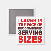 Empfohlene Serviergrößen Funny Kühlschrankmagnet (Vorderseite/Rückseite)