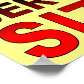 Empfohlene Serviergrößen Funny Poster Sign (Ecke)