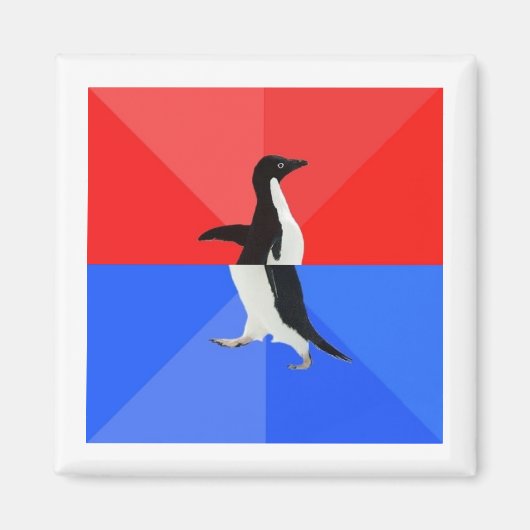 Empfohlene, sozial verwirrte Pinguine Magnet (Vorne)