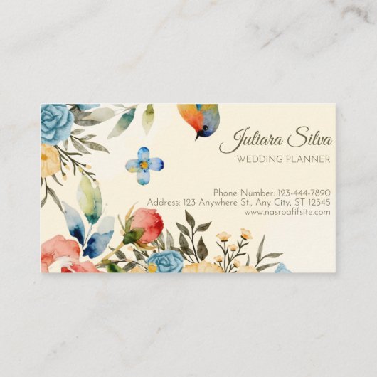 Empfohlener Börsentitel: "Songbird & Blooms Wed Begleitkarte (Rückseite)