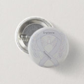 Emphysema Awareness Angel Pearl Ribbon Custom Butt Button (Vorne & Hinten)