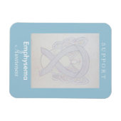 Emphysema Awareness Ribbon Angel Custom Magnet (Horizontal)