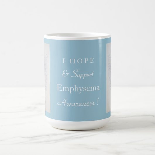 Emphysema Awareness Ribbon Angel Custom Tasse (Mittel)