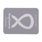 Emphysema Awareness Ribbon Custom Art Magnete (Horizontal)