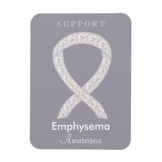 Emphysema Awareness Ribbon Custom Art Magnete (Vertikal)