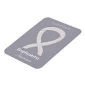 Emphysema Awareness Ribbon Custom Art Magnete (Linke Seite)