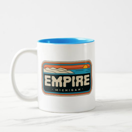 Empire 70er Retro Michigan Vintag Zweifarbige Tasse (Links)