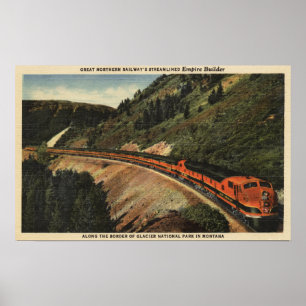 Empire Builder Train Poster