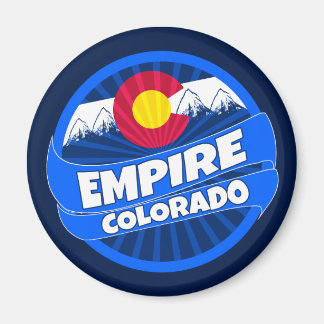 Empire Colorado Fahne platzte runder Magnet