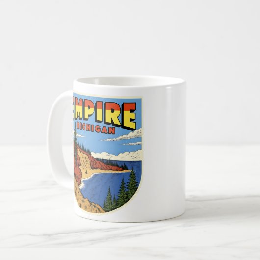 Empire Michigan Vintag Kaffeetasse (Vorderseite Links)